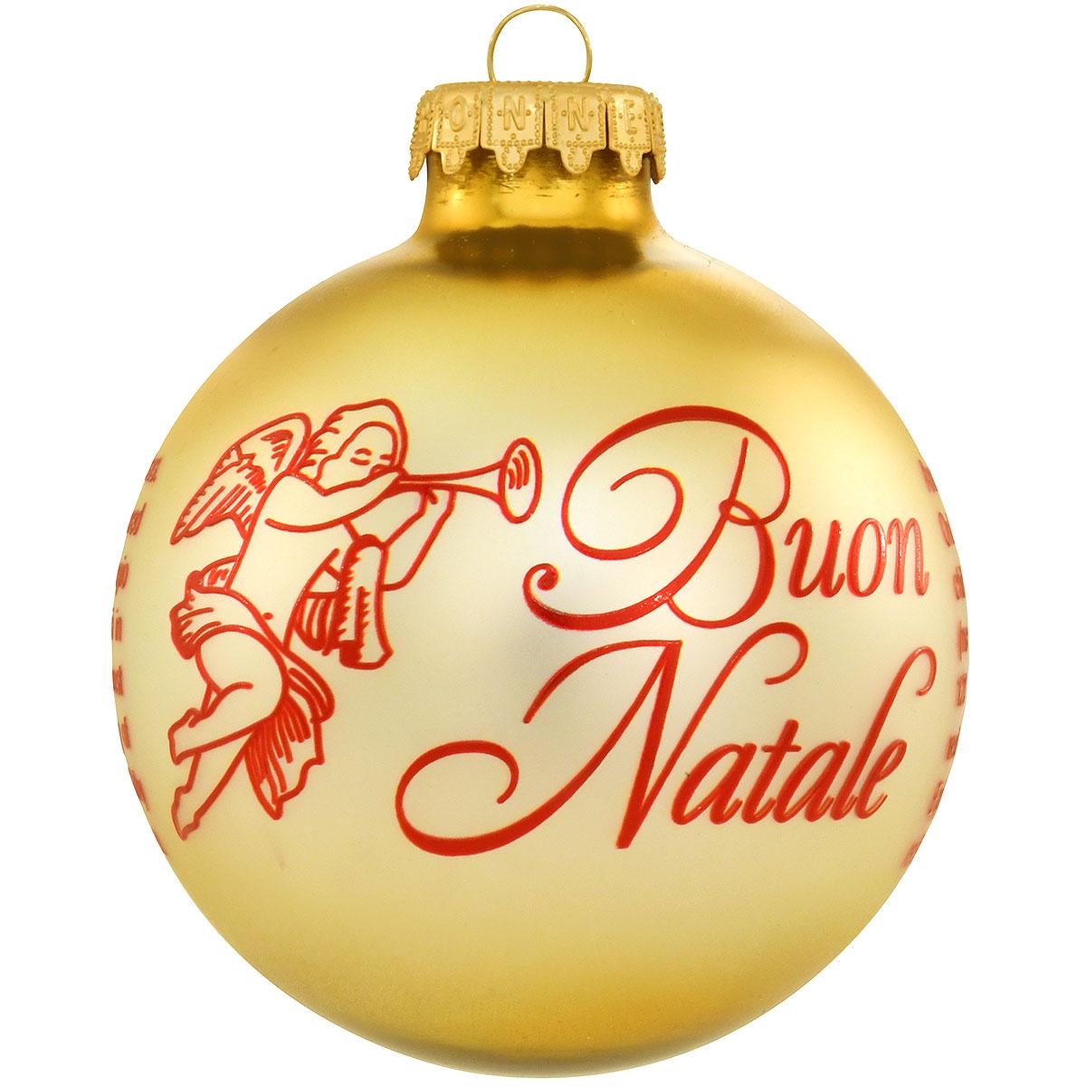 Buon Natale Italy Christmas Custom Glass Ornament
