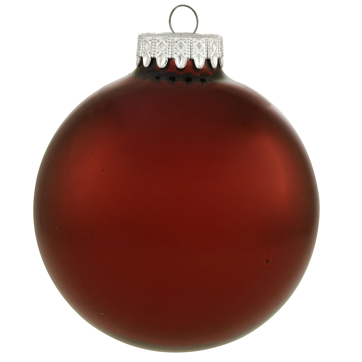 Personalized Plain Glass Ornament Burgundy