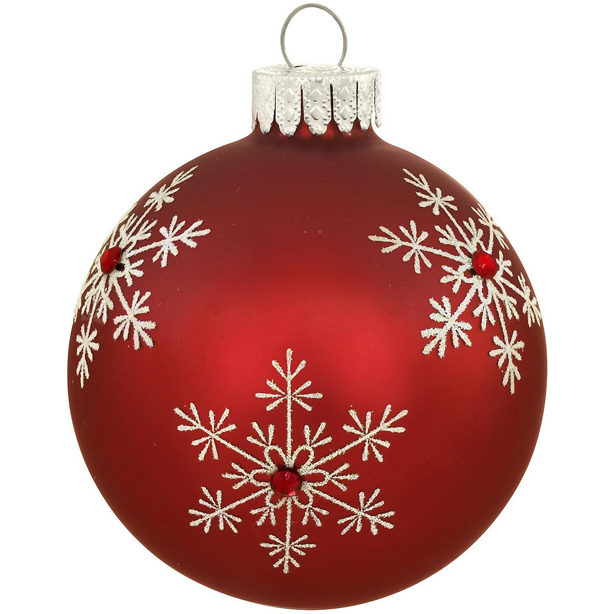 January Red Garnet Burgundy Birthstone Glass Ornament