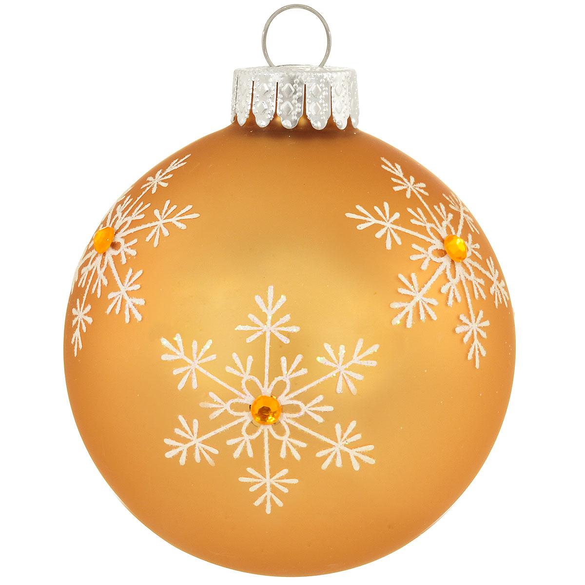 November Gold Topaz Birthstone Glass Ornament