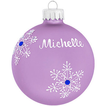 June Lavender Alexandrite Personalized Snowflake Ornament