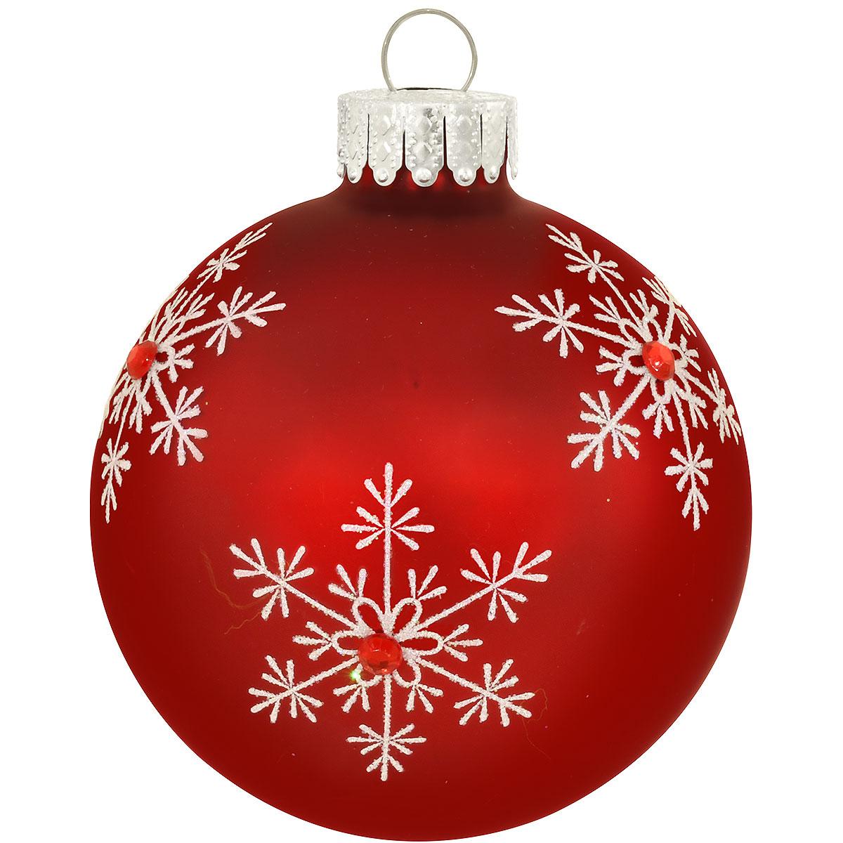 July Red Ruby Birthstone Glass Ornament