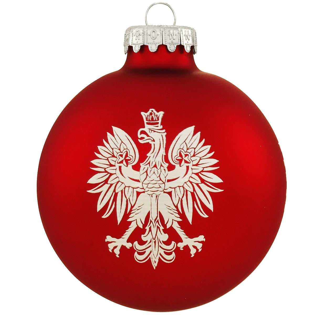 Polish National Emblem Glass Ornament