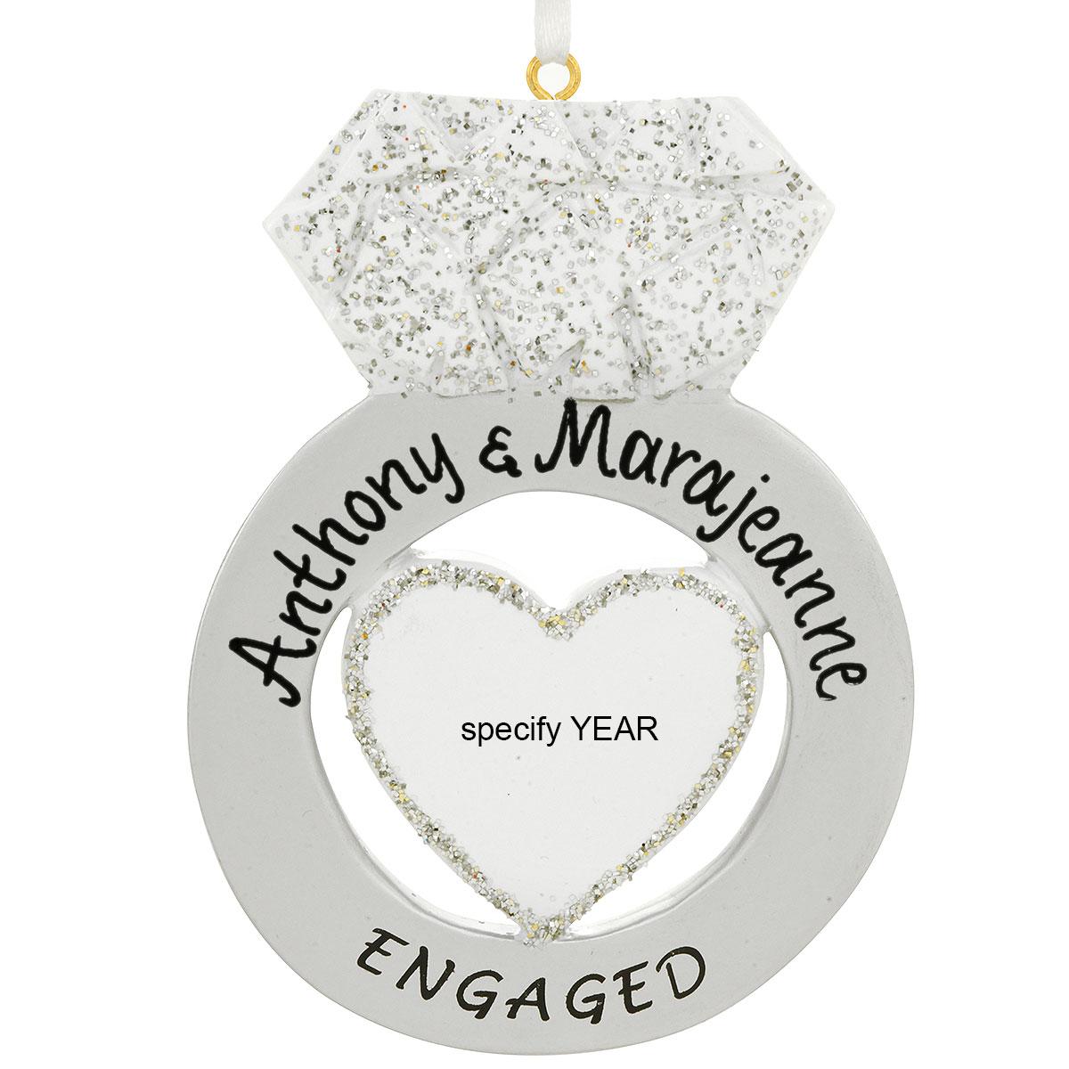Personalized Engagement Ring Ornament