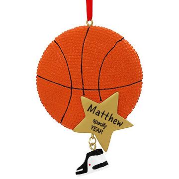 Personalized Basketball Star with Sneakers Christmas Ornament