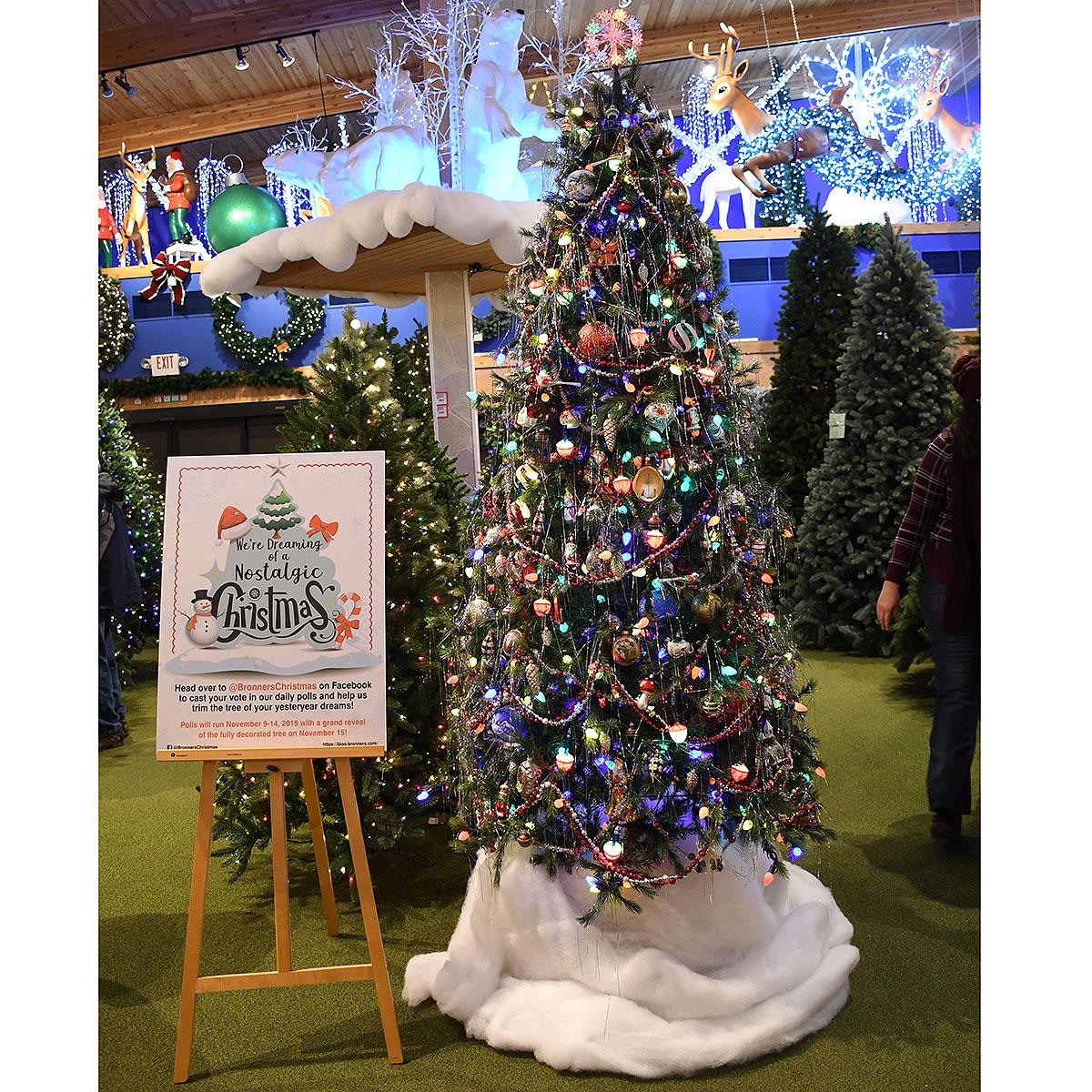 Silver Tinsel Icicles On Bronner's Vintage Tree