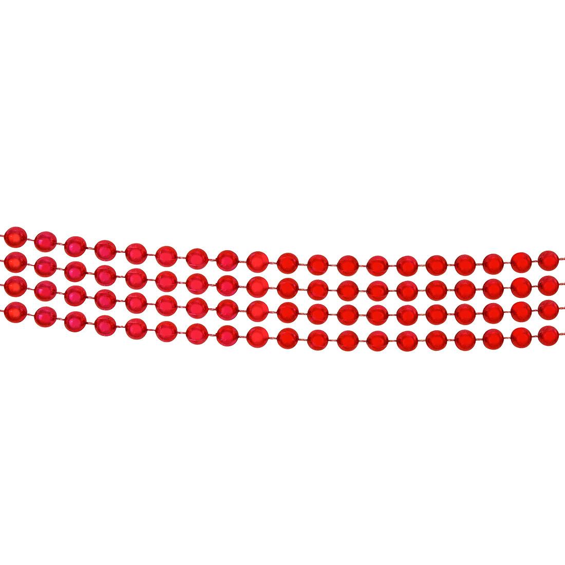 36 Foot Shiny Red Bead Garland