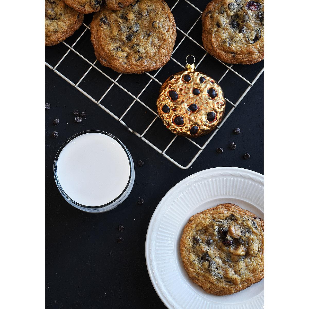 Chocolate Chip Cookie Glass Ornament