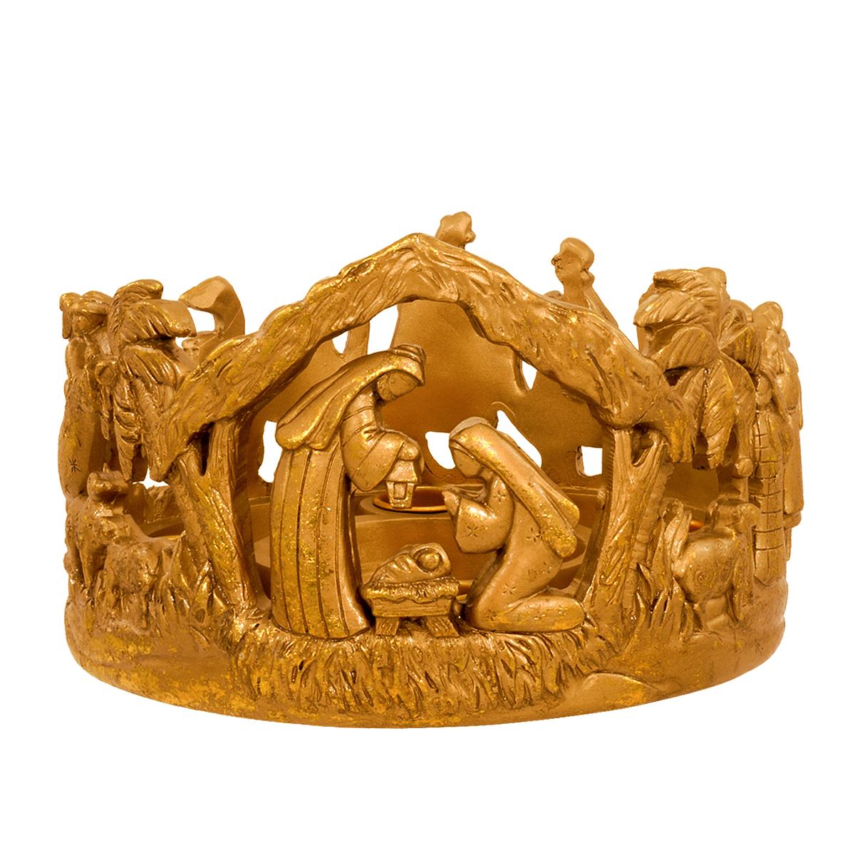 Gold Nativity Advent Ring