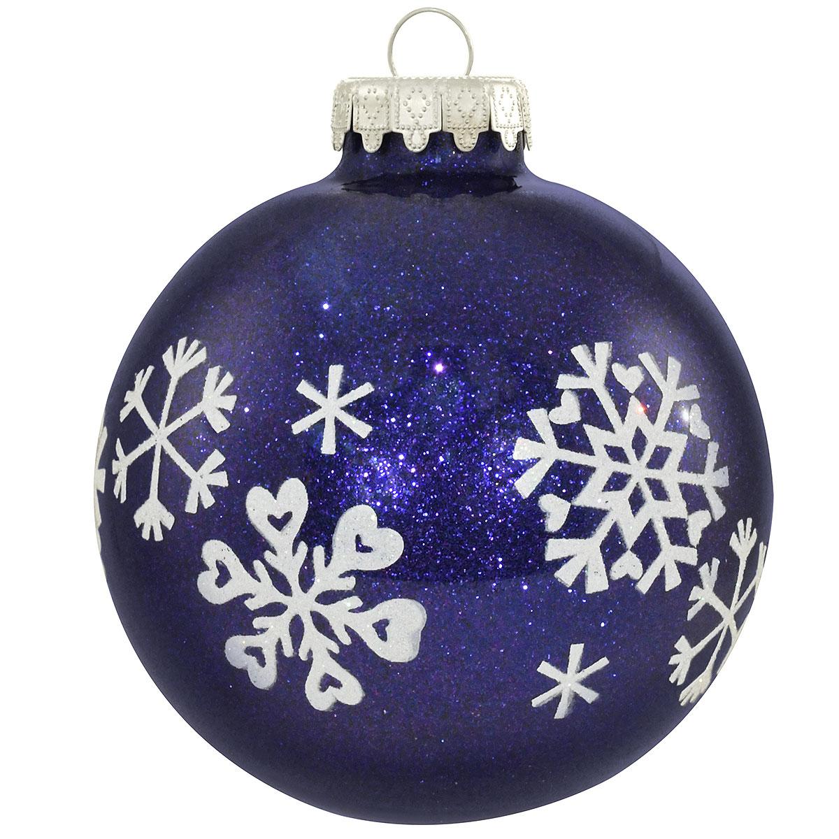 Our First Christmas As Mr And Mrs Blue Sparkle Glass Ornament