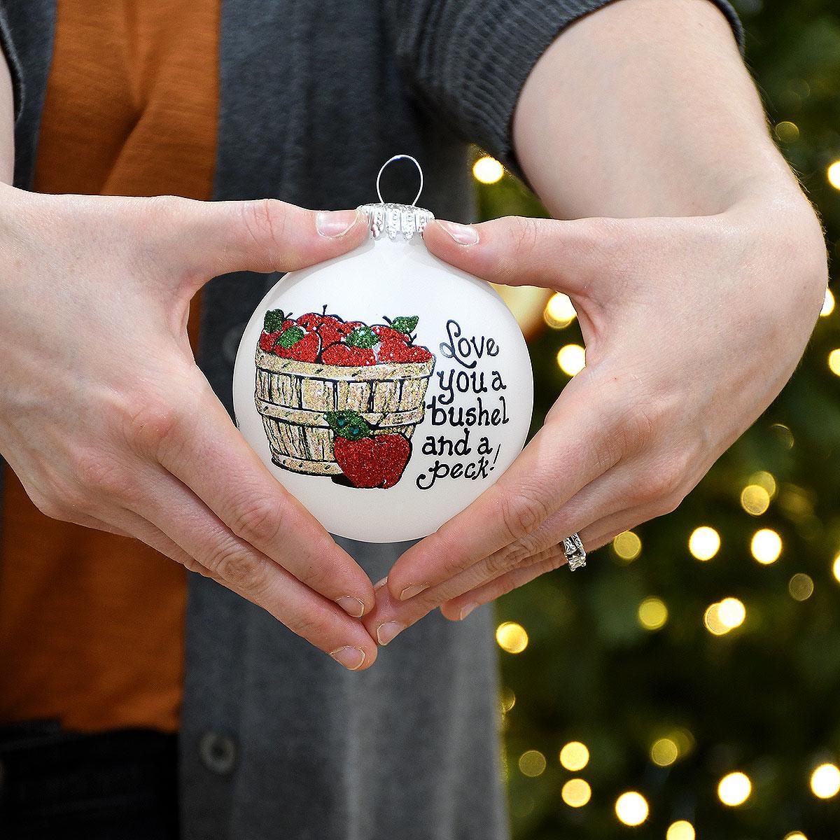 Love You A Bushel And Peck Heart Gifts Ornament