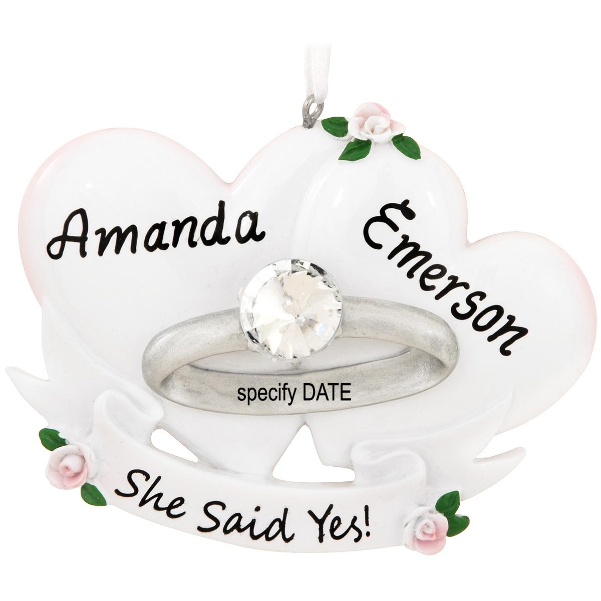 She Said Yes 2021 Engagement Acrylic Ornament