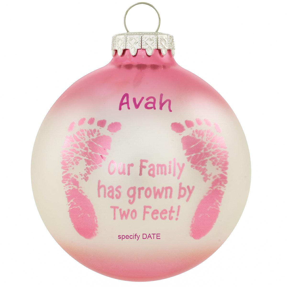 Family Has Grown By Two Feet Baby Ornament