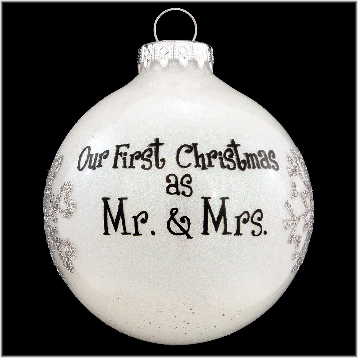 Ornament Raw Wood 3x3in 2018 Our First Christmas as Mr and Mrs 