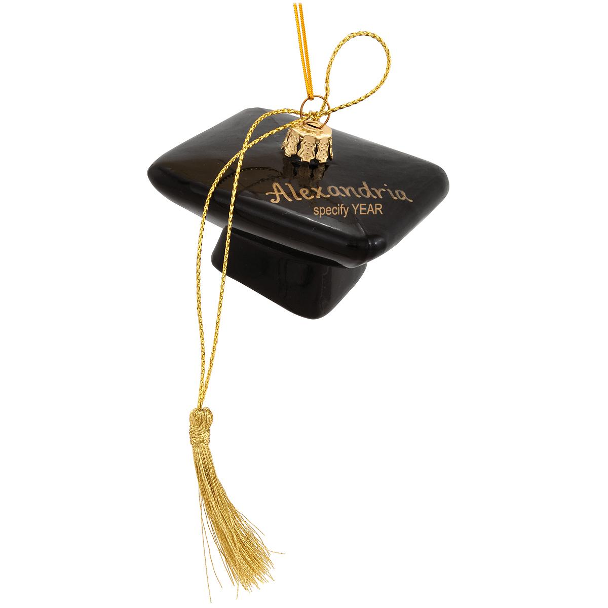 Personalized 2024 Graduation Cap Ornament With Date And Tassel