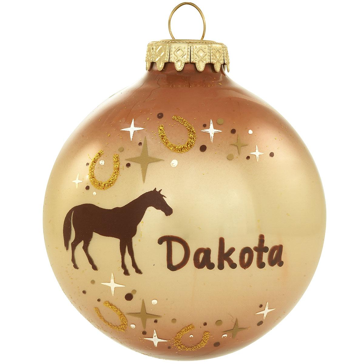 Personalized Horse Swirl Ornament
