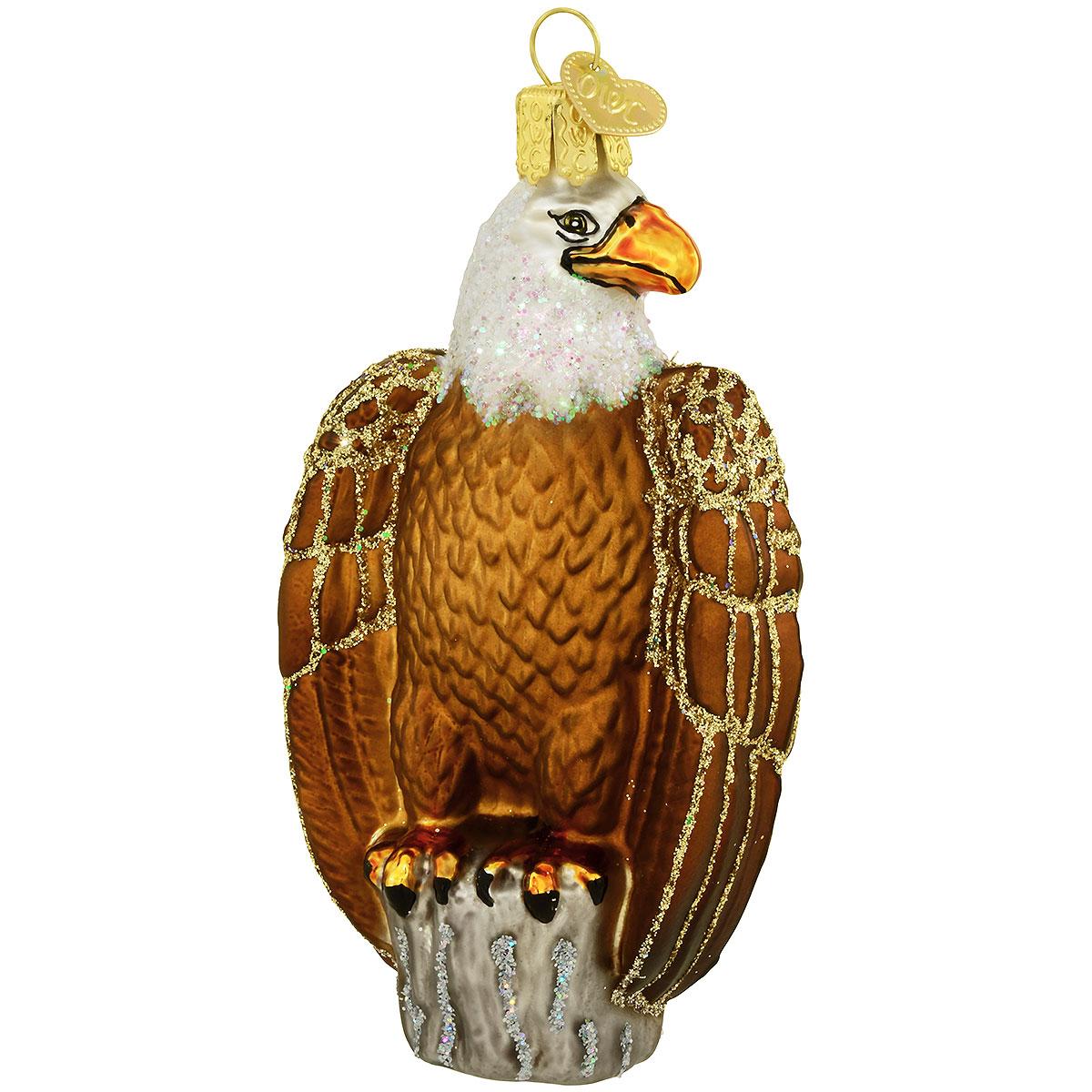 Bald Eagle Glass Ornament