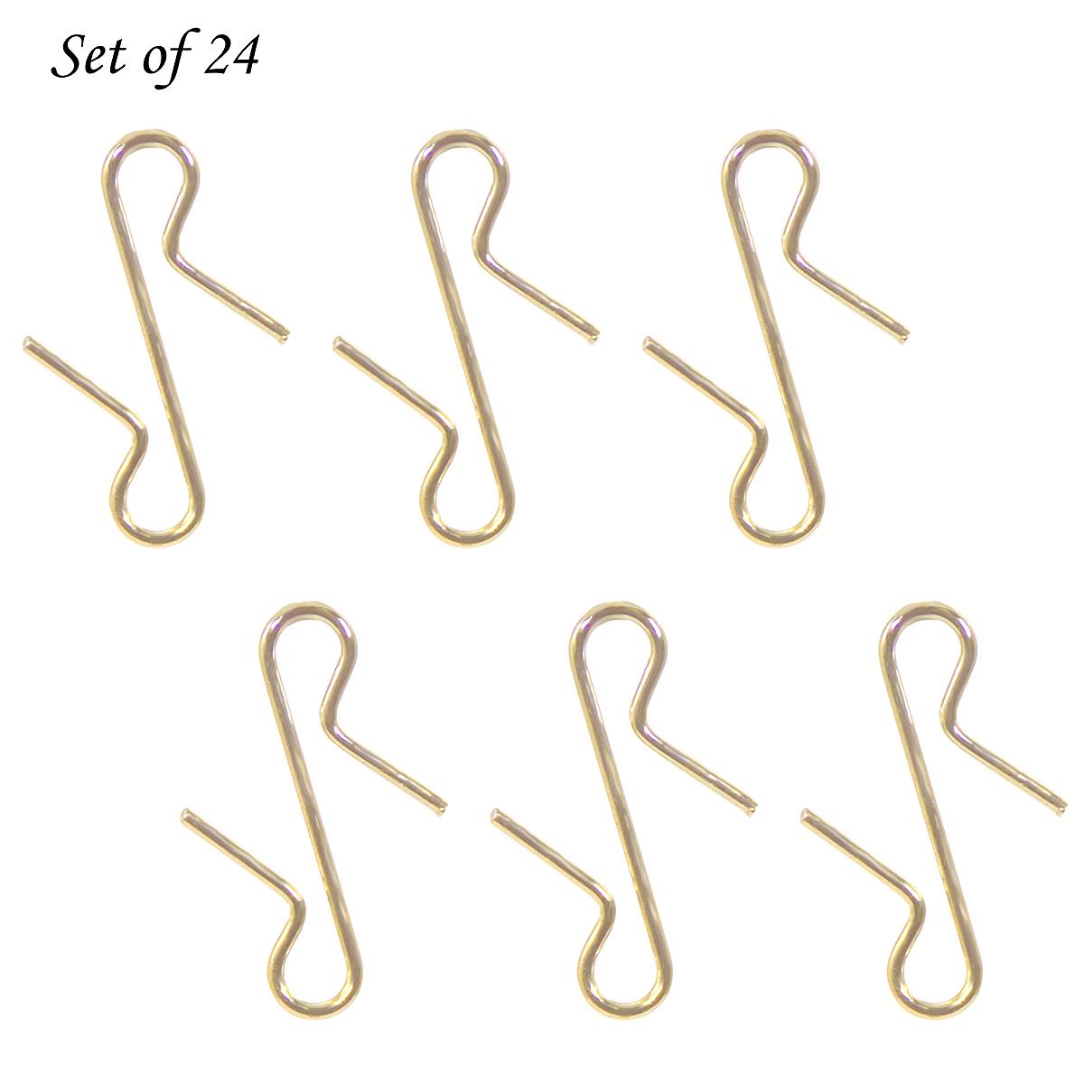 24 Ornament Hooks Gold 1 Inch