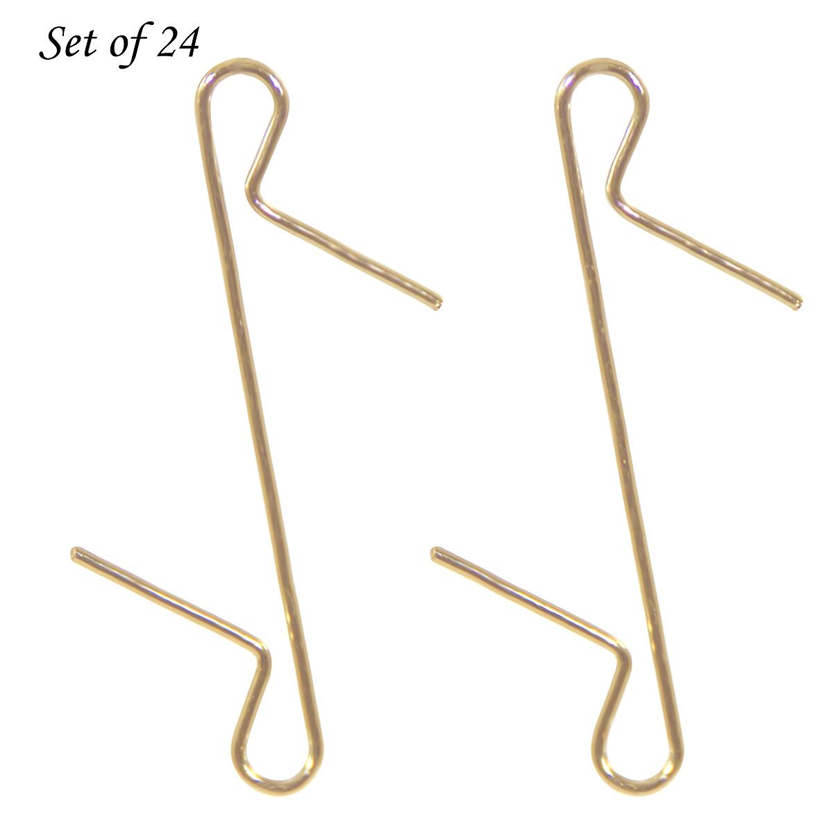 24 Ornament Hooks Gold 2 Inch