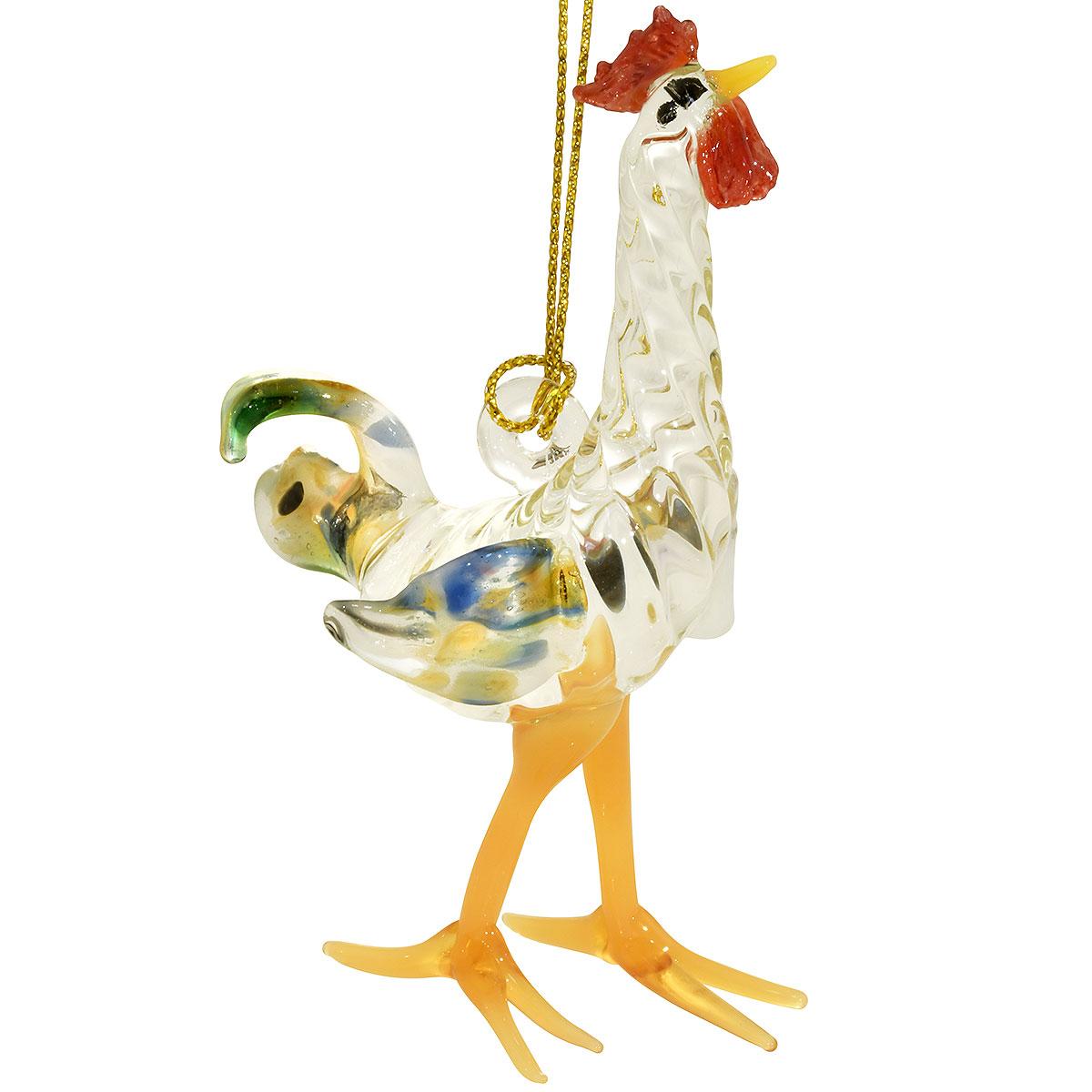 Egyptian Museum Glass Rooster Orn