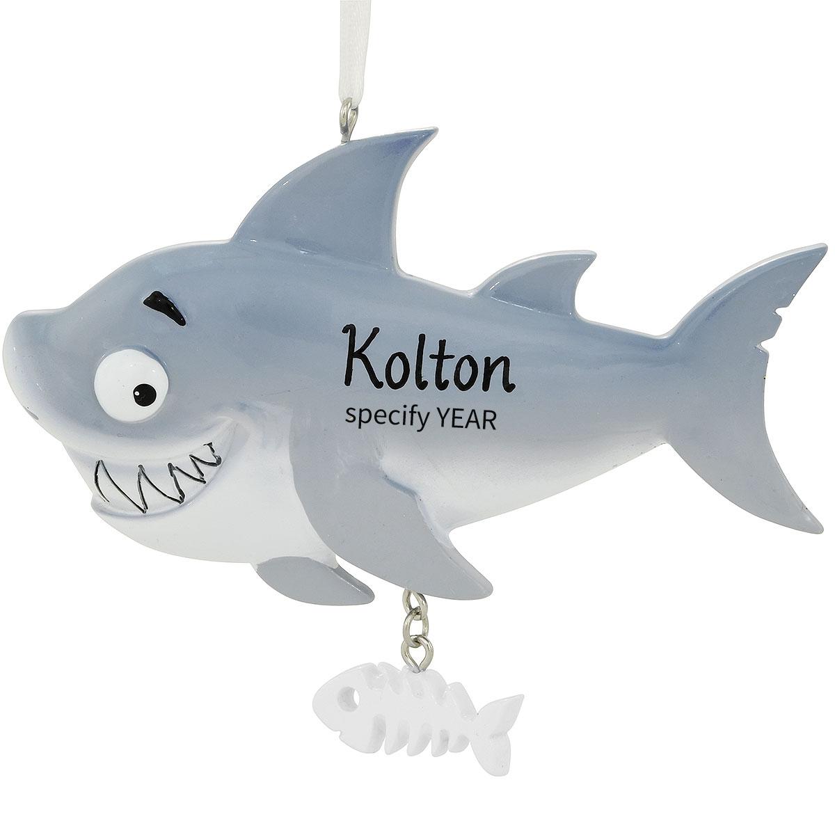 Personalized baby shark sales ornament