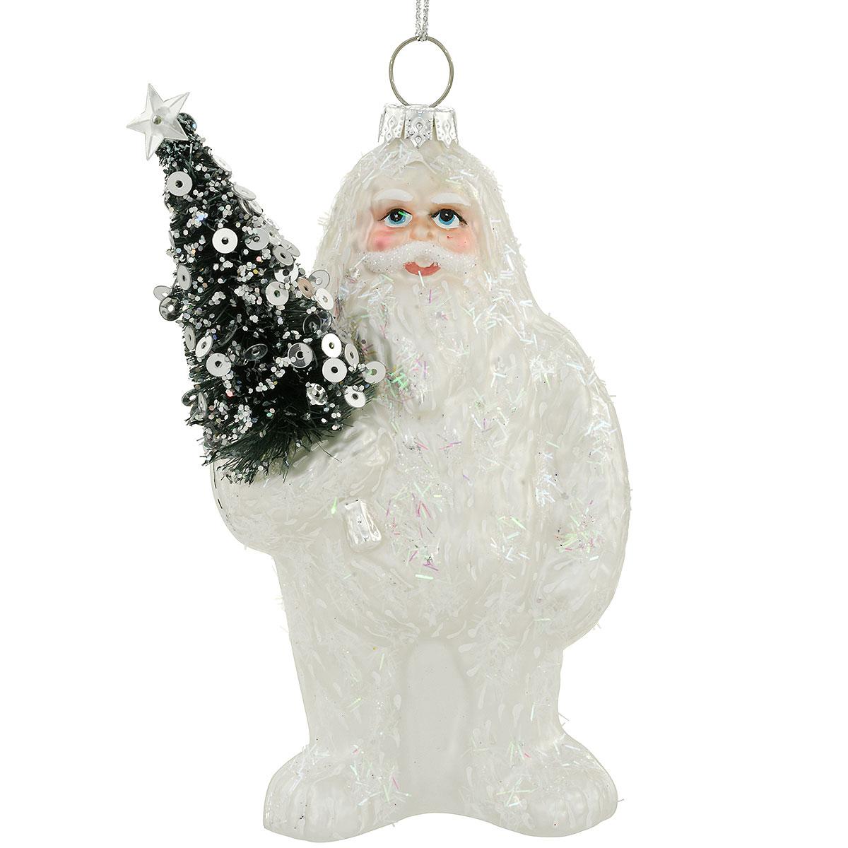 Yeti with Tree Glass Ornament, Men's, Size: One Size