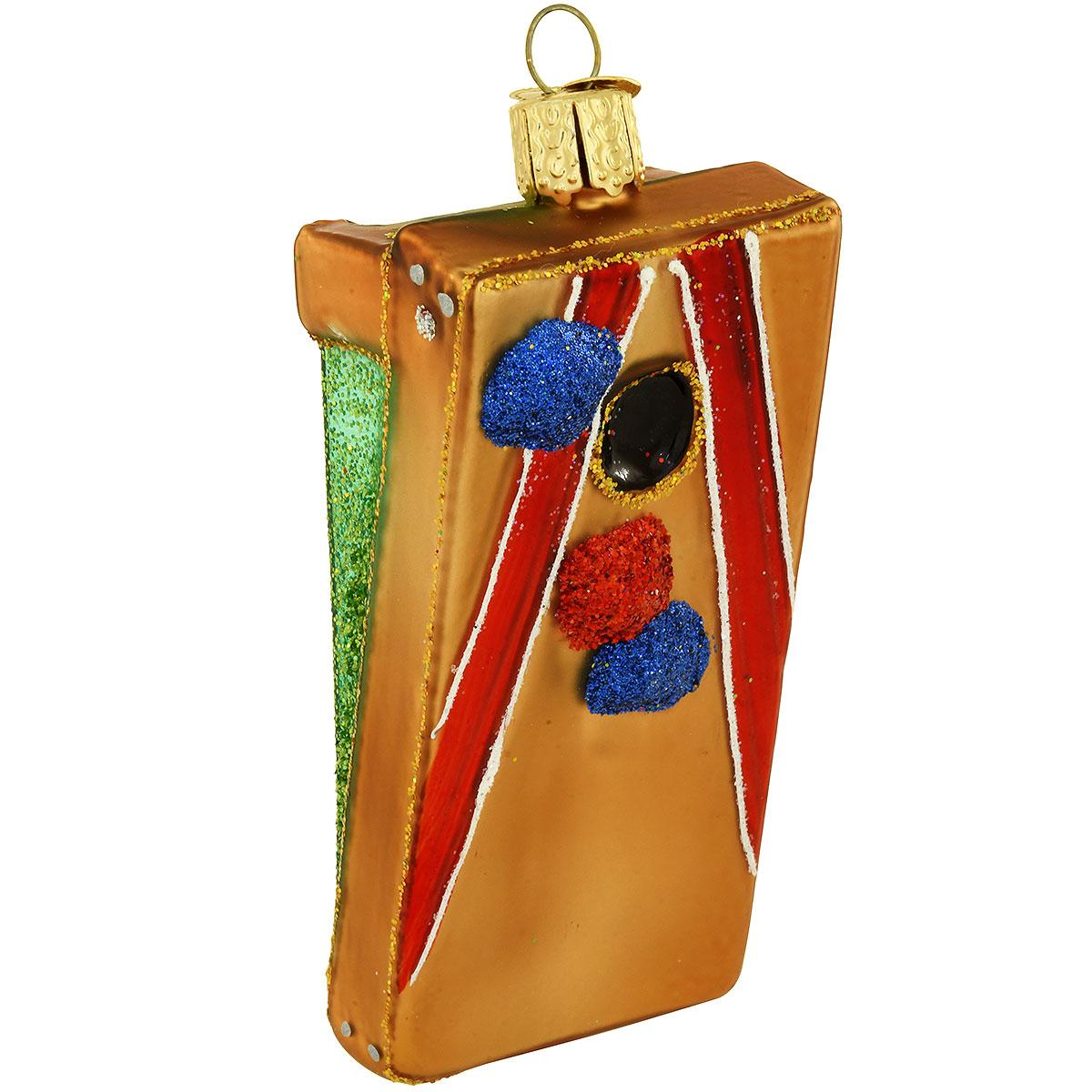 Corn Hole Game Old World Glass Ornament
