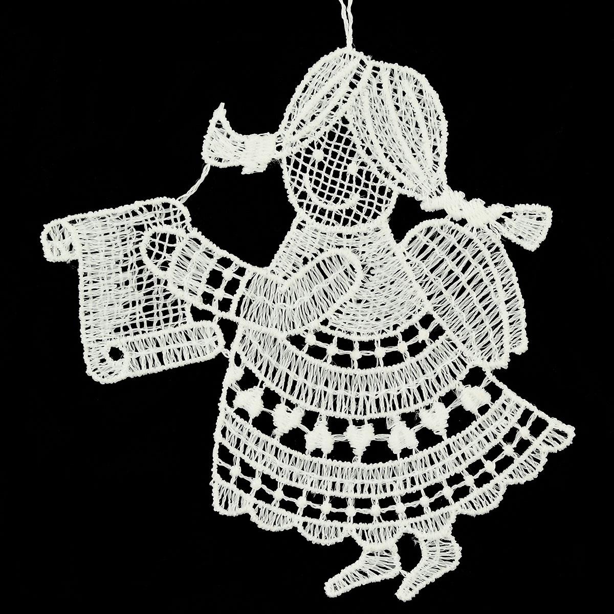 Angel With Scroll Lace Ornament