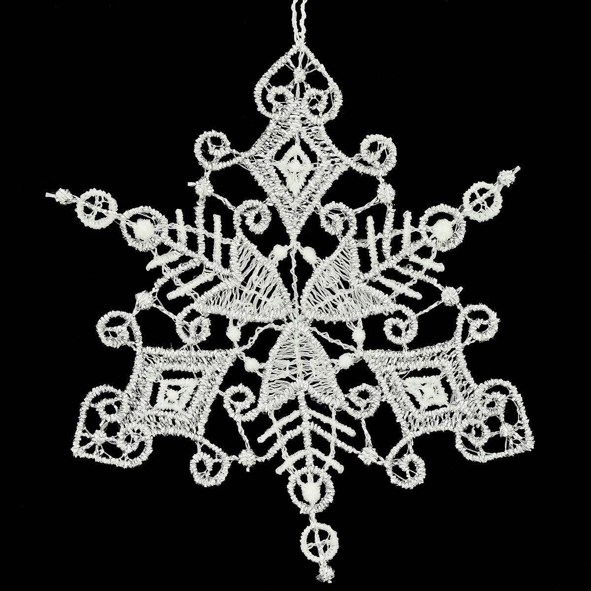 Snowflake With Silver Lace Design