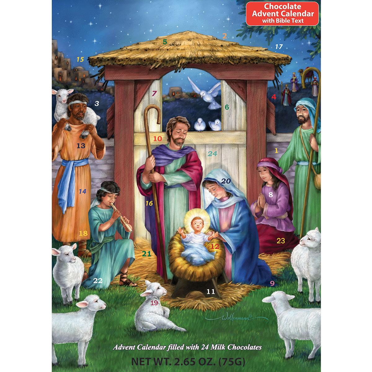 Holy Manger Nativity Chocolate Advent Calendar