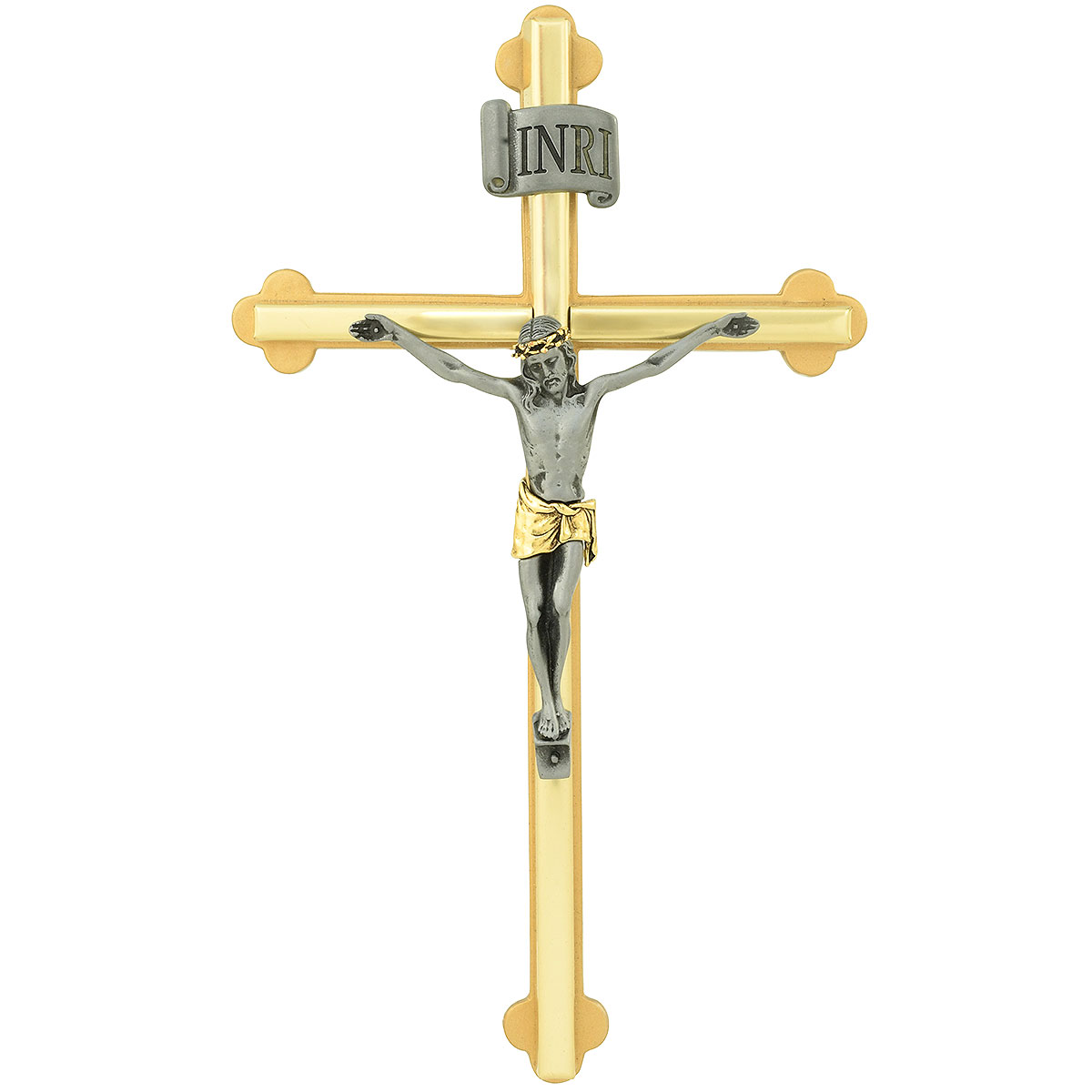 Crucifix Gold And Silver Metal