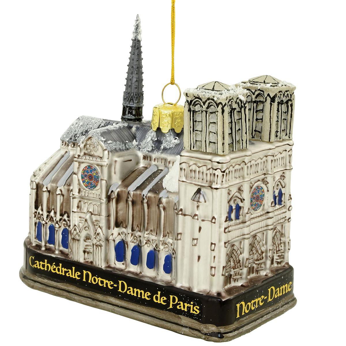 Notre Dame Cathedral Glass Ornament