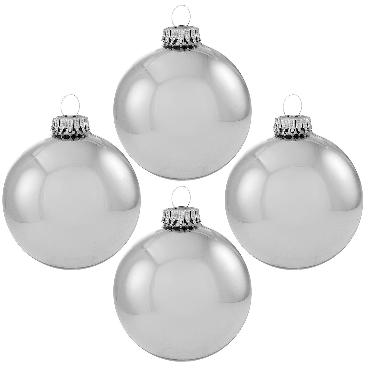 Silver Box Ornament Set