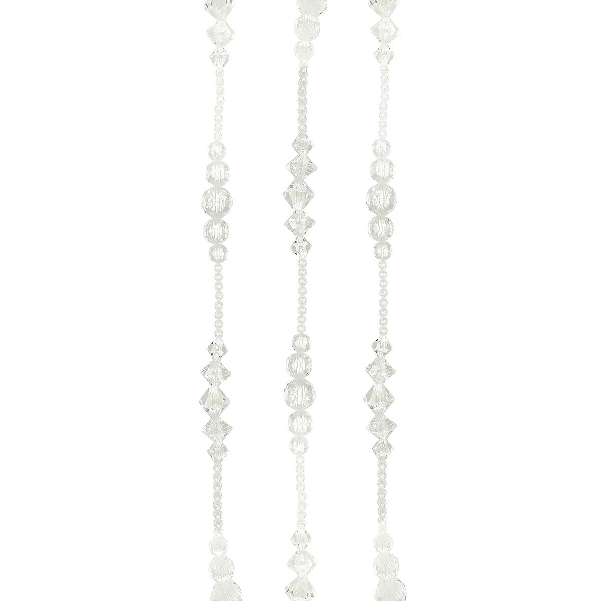 6 Ft. Clear Plastic Garland With Diamond And Ball Shapes