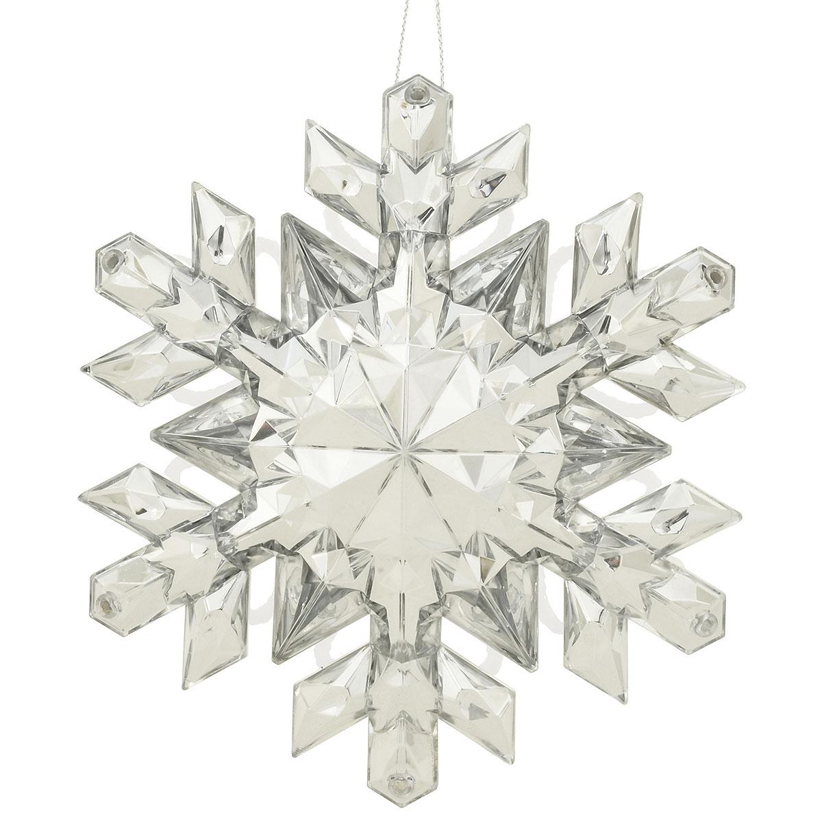 Snowflake Plastic Silver And White