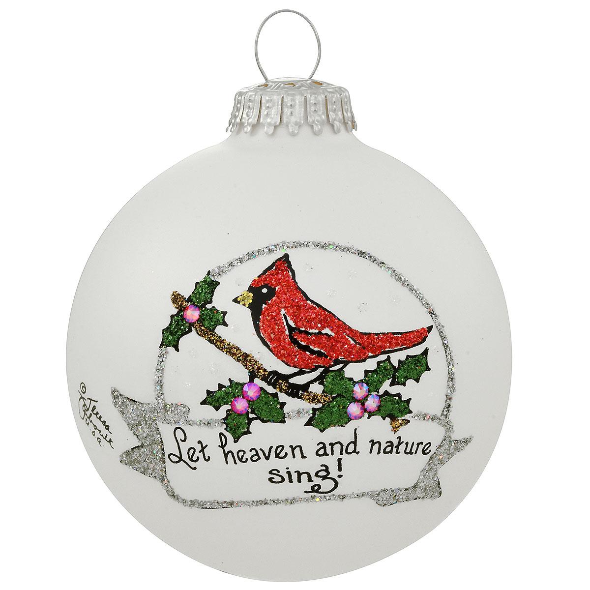 Let Heaven Sing Glass Ornament