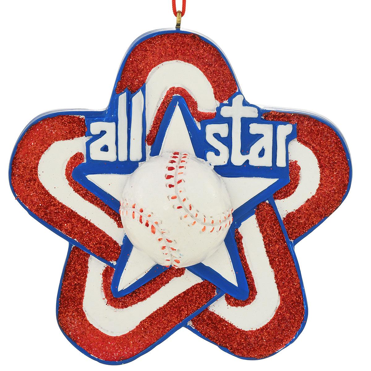 All Star Baseball Resin Ornament