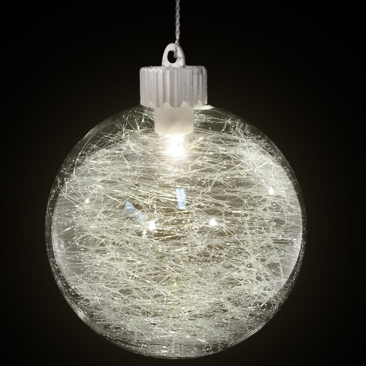 Clear Glass Ornament With LED Filament