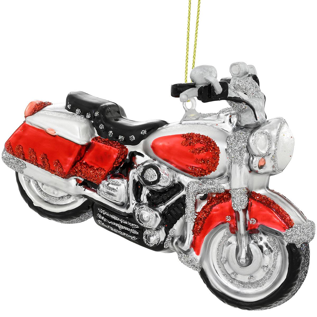 Motorcycle Glass Ornament