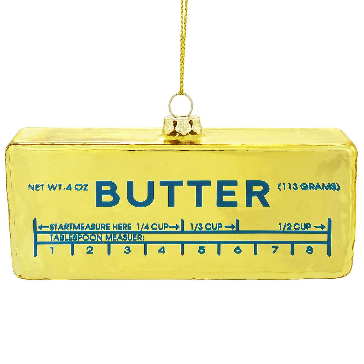 Butter Stick Glass Ornament