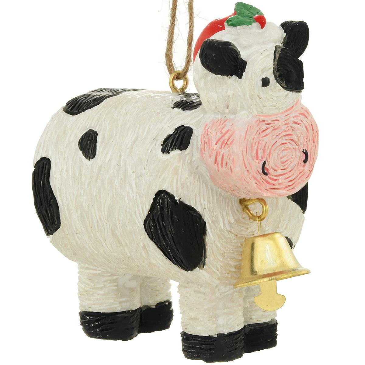 Cow Hay-Bale Ornament
