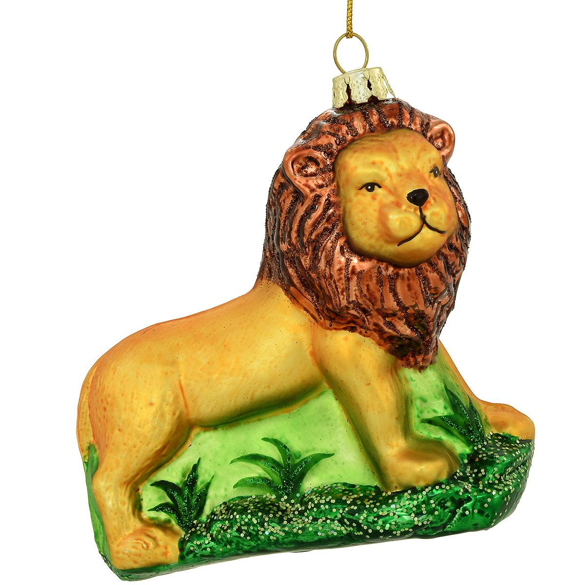 Lion Glass Ornament
