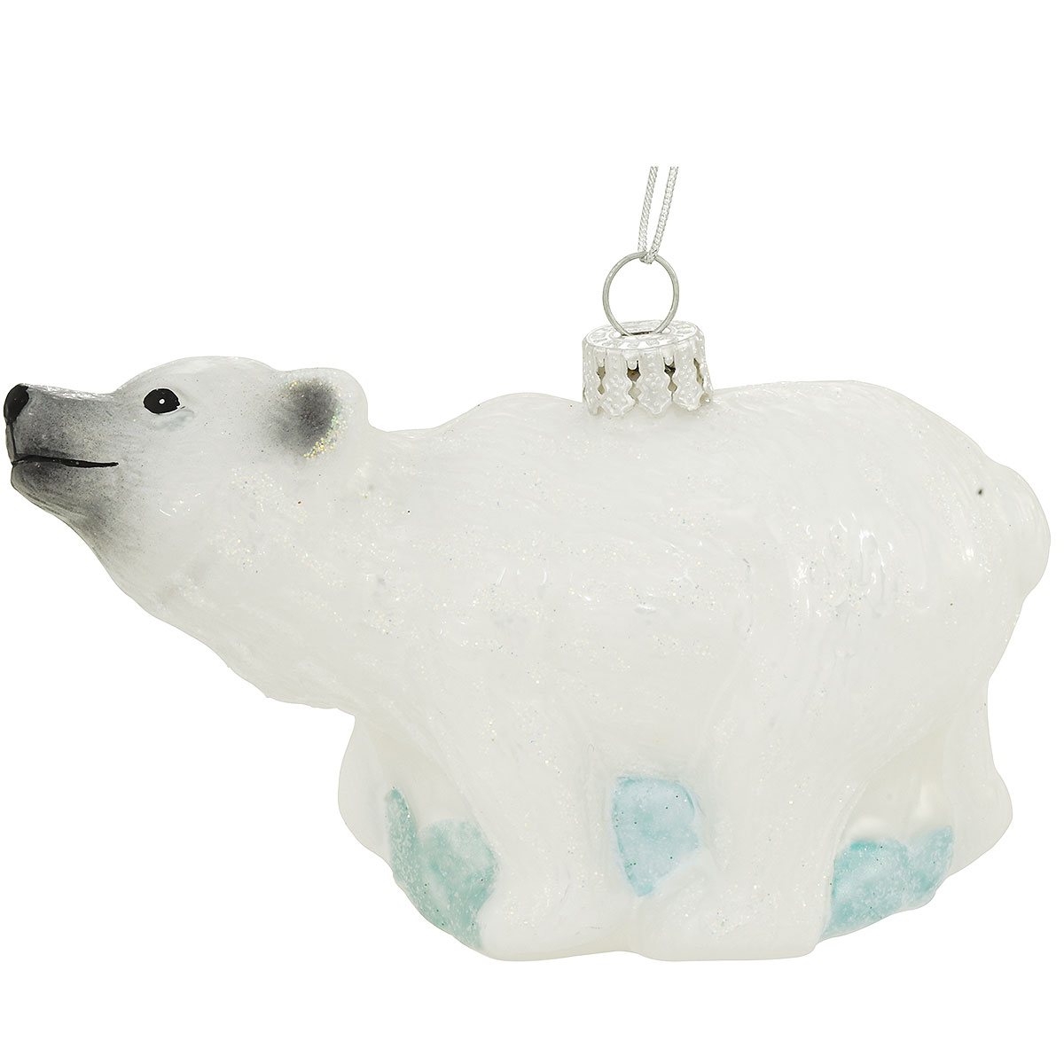 Polar Bear Glass Ornament