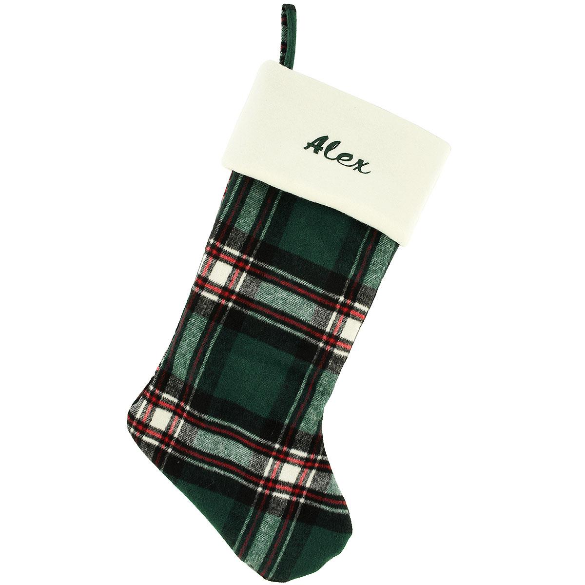 Green Plaid Stocking