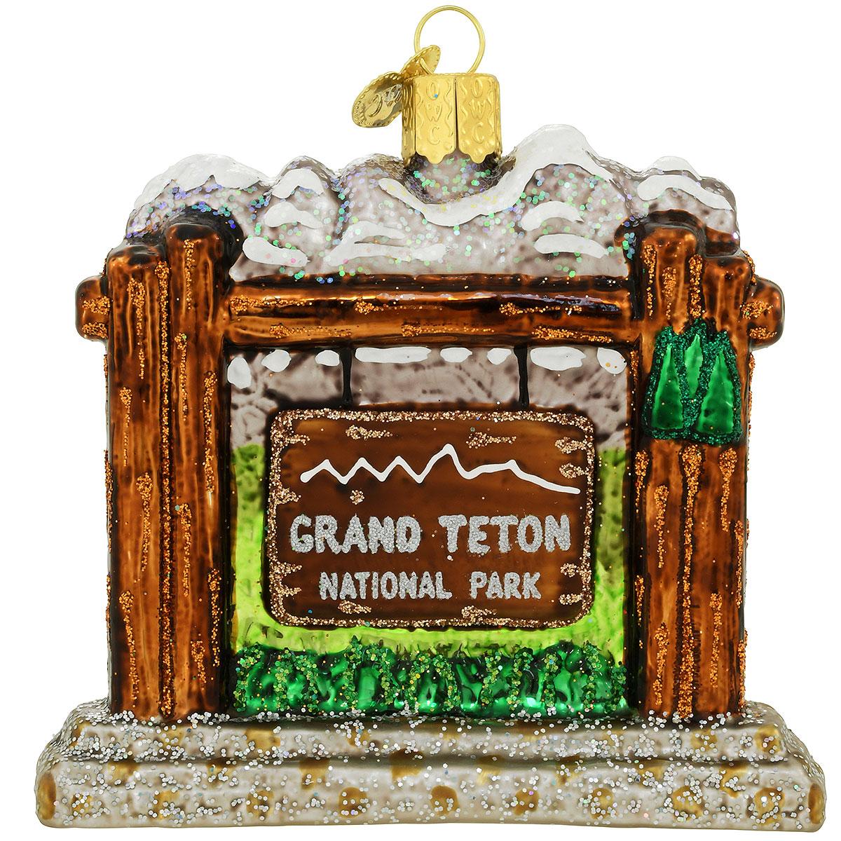 Grand Teton Park Sign Ornament