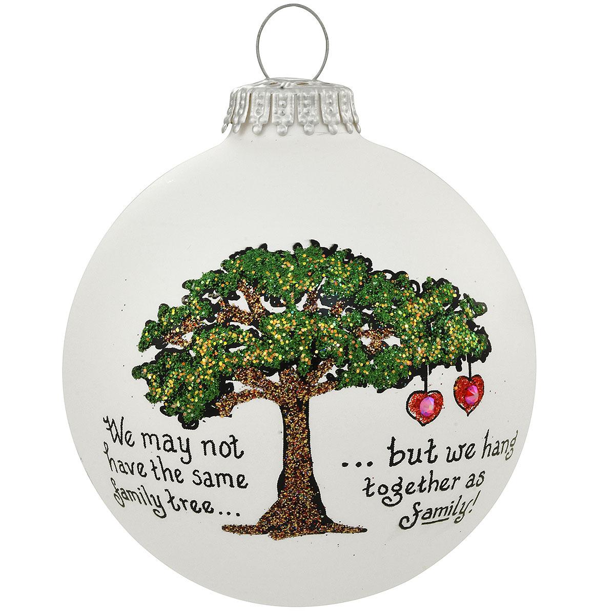 Friend Family Tree Glass Ornament