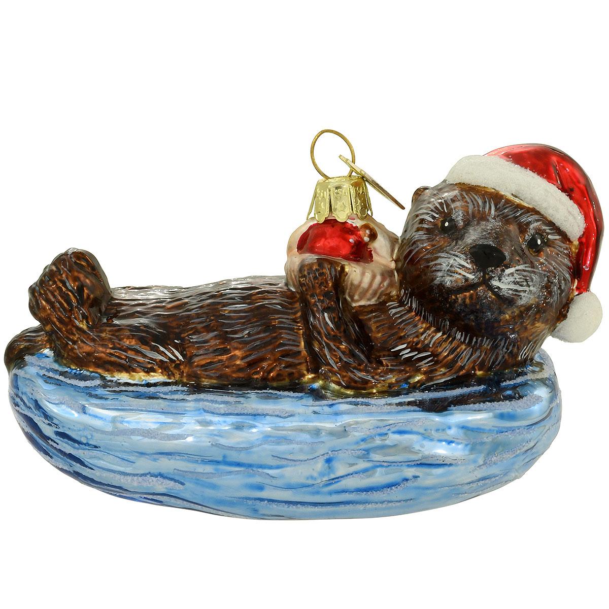 Otter Glass Ornament