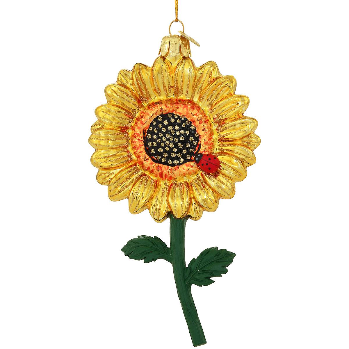 Sunflower Glass And Resin Ornament