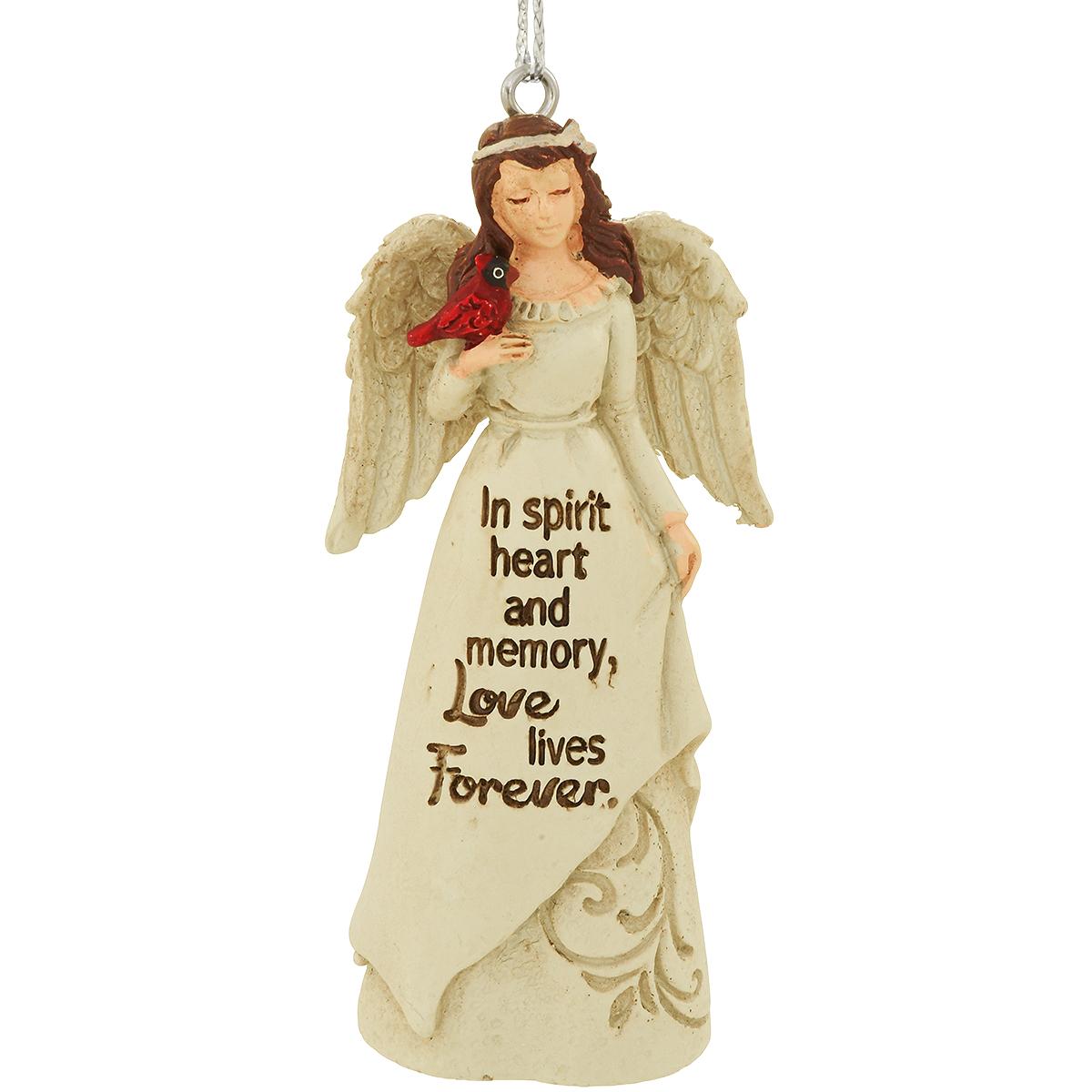 Angel & Cardinal Memorial Ornament