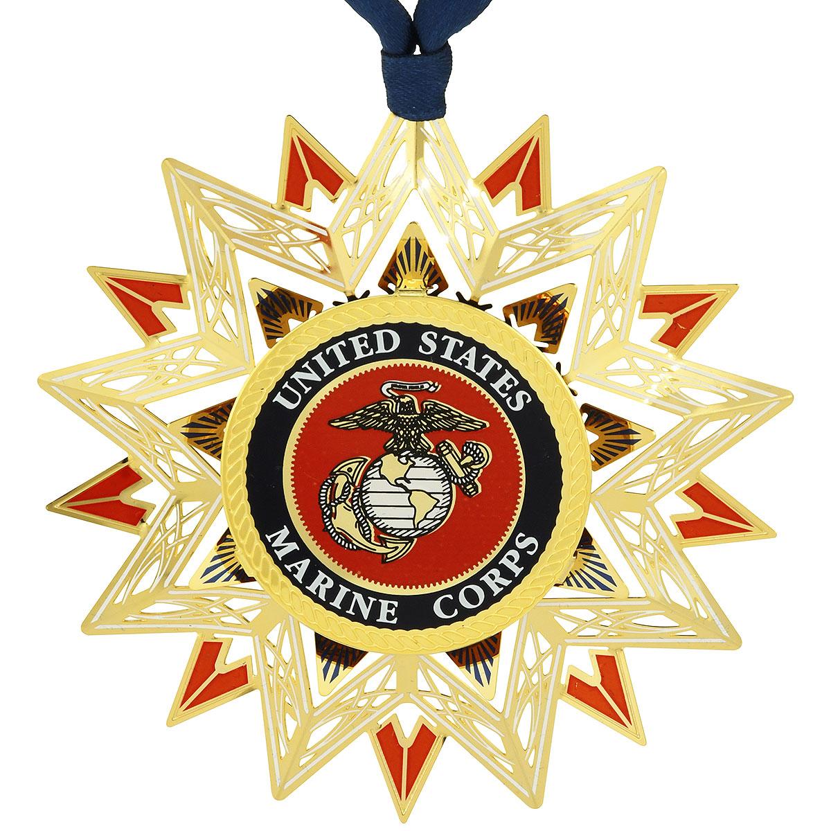 US Marine Corp Metal Ornament